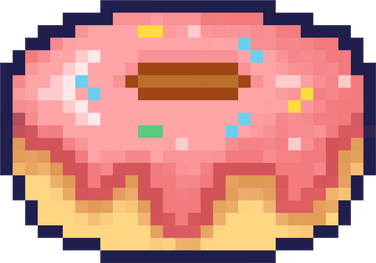 Donut pixel illustration